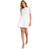 LIPSY Strickkleid Lipsy Strick-Minikleid mit Spitze, Kurzgröße (1-tlg)