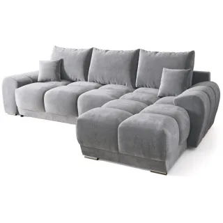 Bromarkt Ecksofa, Grau, Kunststoff, 3-Sitzer, L-Form,L-Form, 290x180 cm, Wohnzimmer, Sofas & Couches, Wohnlandschaften, Ecksofas