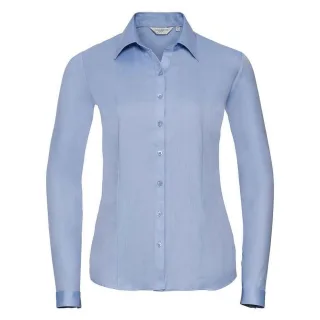 Russell Collection - Formelles Hemd für Damen Langärmlig (Hellblau)