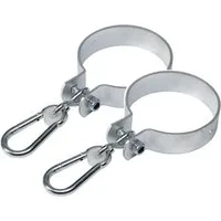 Loggyland Schaukelhaken Schaukelschelle verzinkt rundum für Rundbalken Ø100mm 2er Set, (Spar-Set, 2-St., = 2 Manschettenhaken), für Kopfbalken Ø 10 cm