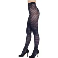 BANANALU Strumpfhose Netz Damen mit Karo Muster blickdichte karierte 60 DEN