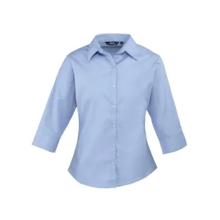 Premier - Hemd für Damen 3/4 Ärmel (Mittelblau)