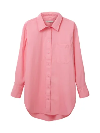 Denim Tom Tailor - Oversized Hemd fresh pink - Gr. - M