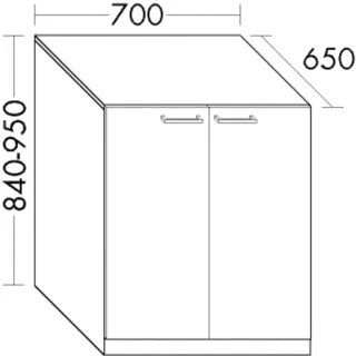 Burgbad Waschmaschinenschrank System 30 Preisgruppe 2 Echo 870x700x650 Eiche Dekor Nachtschwarz WVJD070F7321