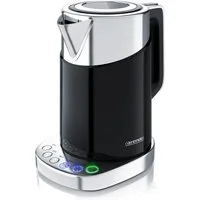 Arendo Wasserkocher Edelstahl, Schnellkoch Funktion, Temperatureinstellung 70° C - 100° C, 1,7 l, 3000 W, Digitale Basisstation, Warmhaltefunktion, Schnellkoch Teekocher