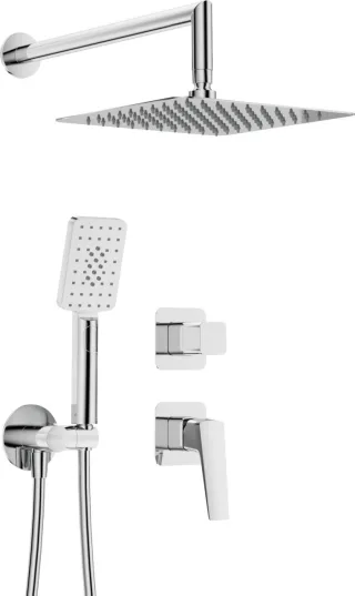 Neuesbad Serie 660 Unterputz-Duschset mit Kopfbrause, Chrom NB1DENQL09YK1