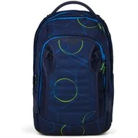 Satch Schulranzen Schulrucksack MATCH PLUS Blue Tech (1 Stück), Schulranzen, ergonomisch, 30 + 5 Liter, 4 Fächer