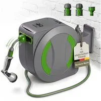 NovaTerra Schlauchtrommel Gartenschlauch Akku 30m mit elektrischem Einzug