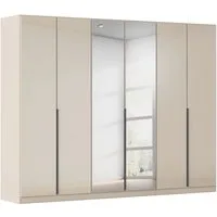 OTTO home Drehtürenschrank Kleiderschrank Kleiderschränke Schrank Garderobe AGORDO mit Glasfront (in zwei Griff-Farben, Breiten 91-405 cm) durchdachte Innenausstattung, in 8 Breiten und 2 Höhen MADE IN GERMANY