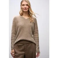 STREET ONE V-Ausschnitt-Pullover mit Rippbündchen
