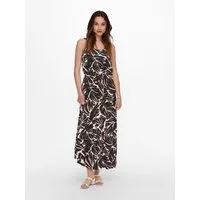 ONLY Maxikleid ONLNOVA LIFE VIS STRAP MAXI DRESS AOP Viskose, regular fit, Rundhals