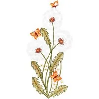 W. Reuter & Sohn - Plauener Spitze® Fensterbild Fensterbild "Pusteblumen" farbig