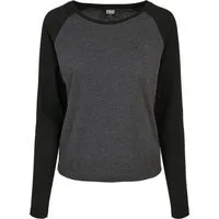 URBAN CLASSICS Langarmshirt Urban Classics Damen Ladies Contrast Raglan Longsleeve (1-tlg)