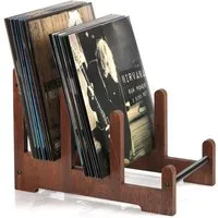 BlingBin CD-Regal Schallplattenständer, Prospekthalter Schallplatten Aufbewahrung, 1er Set 1-tlg., Holzalbum-Aufbewahrung Für Schallplatten, Alben, Bücher, Zeitschriften