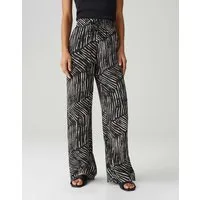 OPUS Stoffhose MAROU PALM LEAVES mit Komfortbund