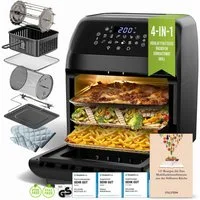 Stillstern Heißluftfritteuse, 1800 W, 12L mit 12 Kochprogramme, Vorheizen & Warmhalten
