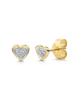 Diamonds by Ellen K. Ohrstecker 585/- Gelbgold bicolor 12 Brill. 0,052ct. Herz