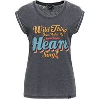 QueenKerosin Print-Shirt Wild Thing (1-tlg) Frontprint im Retro-Stil