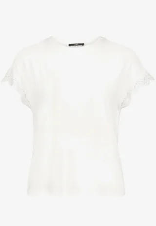 zero - T-Shirt mit Spitze Eggnog - Gr. - 42
