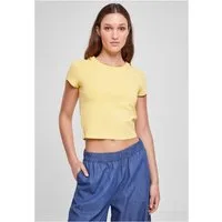 URBAN CLASSICS Rundhalsshirt Ladies Stretch Jersey Cropped Tee Damen T-Shirt