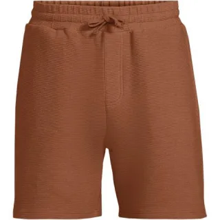 Jersey-Shorts mit Struktur, Herren,  Braun, Baumwolle/Polyester/Baumwoll-Mischung, by Lands' End