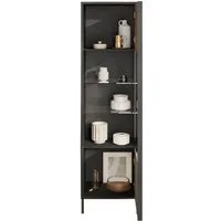 Home affaire Vitrine Everest Höhe 203 cm, Standvitrine mit 1 Tür Hochschrank, Anrichte, Soft/Self Closing, Korpus 22 mm