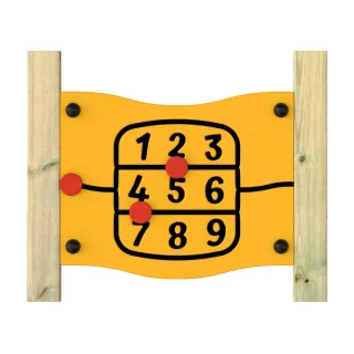 Motorikwand Educate Numbers - Lernspielzeug für Kindergarten & Spielplatz 152x9x9 cm - Wetterfestes HDPE-Lernmodul zur Feinmotorikförderung Wickey