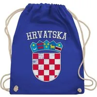 Shirtracer Turnbeutel Kroatien Wappen Hrvatska Krotatisch, 2026 Fussball WM Fanartikel