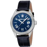 roberto cavalli Quarzuhr Uomo Classico III RC5G113L0025, Armbanduhr, Herrenuhr, Lederarmband, analog, Tag