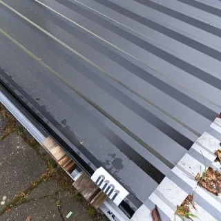 Trapezblech 20/138 | Dach | 2,50 m Länge | Tiefschwarz ( RAL 9005 )
