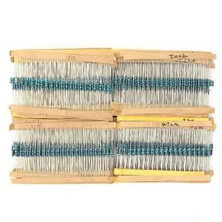 2600pcs 1/4W 1 Tolerance 130 Values Metal Film Resistors Assortment Kit Set 1R ohm-3M ohm for DIY Project Experiments