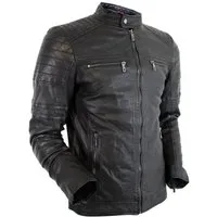 MDM Lederjacke Herren Freizeit Biker Lederjacke aus echtem Leder Leichte Bikerjacke