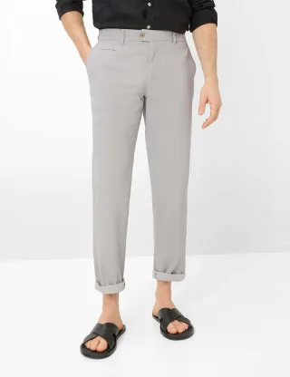 Brax Herren Chino Style EVEREST PLATIN, hellgrau, Gr. 31