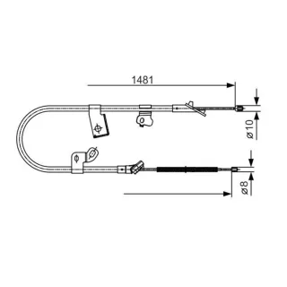 Bosch Handbremsseil hinten rechts Toyota Yaris P1