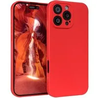EAZY CASE Handyhülle für Apple iPhone 16 Pro Max Hülle Silikon 6,9 Zoll, Silikon Schutzhülle mit Kameraschutz stoßfest Handycover elastisch Rot