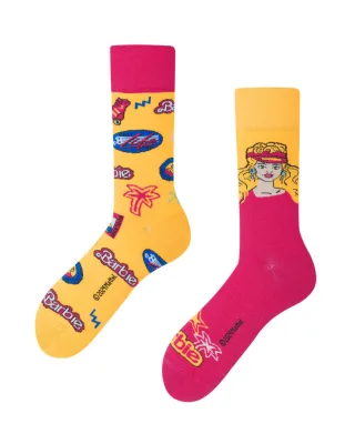 many mornings - Socken - Barbie 90s gelb/pink - Gr. - 38