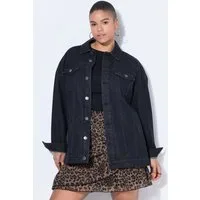 Studio Untold Jeansjacke Jeansjacke Boxy Shape Rücken-Stick Langarm