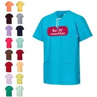 Clinotest Funktionsbluse Kasack Damen & Herren - 95 Grad waschbare, kochfest ohne einzulaufen (1-tlg) Schlupfkasack aus Baumwolle & Polyester - Berufsbekleidung für Pflege