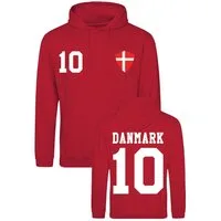 Youth Designz Hoodie Dänemark Herren Hoodie im Fußball Trikot Look mit modischem Fan Aufdruck