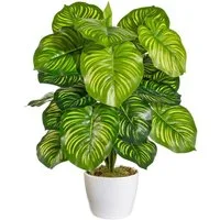 Künstliche Zimmerpflanze Maleroy, 50cm hoch, 30cm breit Maranta, OTTO home, Höhe 50 cm, naturgetreue Kunstpflanze im weißen Keramiktopf
