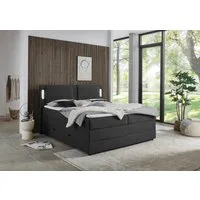 INOSIGN Boxbett Elverta inkl. Bettkasten und LED-Beleuchtung, erhältlich in der Breite 180x200cm, Kopfteil in Kissenoptik