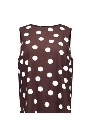 Studio Anneloes - Jilian dot top espresso/ecru - Gr. - XL
