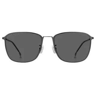 Hugo Boss – Sonnenbrille in Dunkelrutheniumgrau mit polarisierten Gläsern in Mattgrau