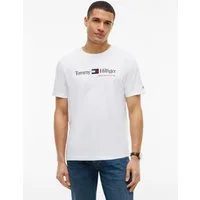 Tommy Hilfiger T-Shirt BRAND LOVE RWB GRAPHIC Auffälliger Frontprint mit Tommy Hilfiger Schriftzug, normale Passform