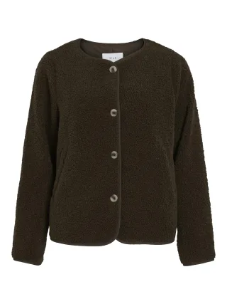 VILA - VIADA TEDDY JACKET - NOOS Coffee Bean - Gr. - 38