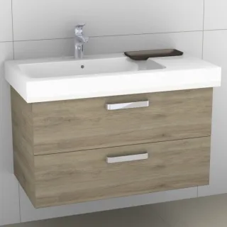 Artiqua 413 Waschtischunterschrank für iCon 124190 Sanremo Eiche quer NB, 413-WU2L-K08-7144-428 413-WU2L-K08-7144-428
