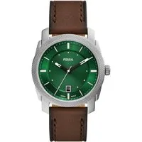 Fossil Quarzuhr MACHINE FS6085, Armbanduhr, Herrenuhr, Lederarmband, analog, Tag
