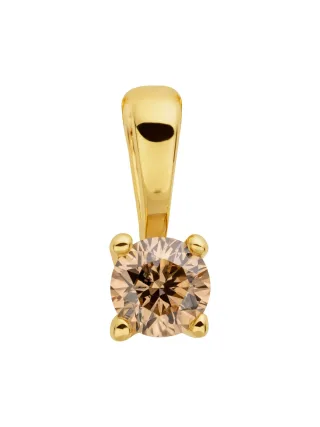 Orolino Anhänger 585/- GG glanz 1 Brill. 0,10 ct. braun