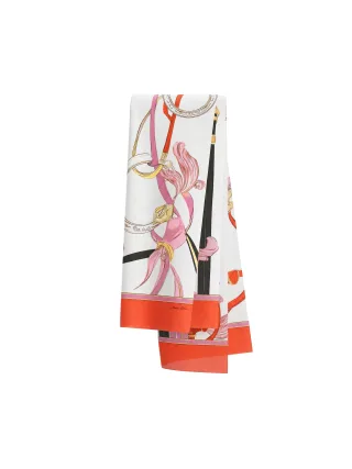 Marc Cain Collections - Bedruckter Schal aus Seide cashmere rose - Gr. - OS