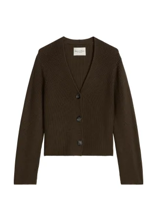 Marc OPolo Casual - V-Neck-Cardigan relaxed Mossy Earth - Gr. - L